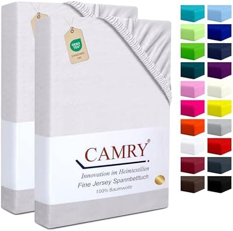 Camry Spannbettlaken 180x200–200x200 cm – Baumwoll‑Jersey Orange