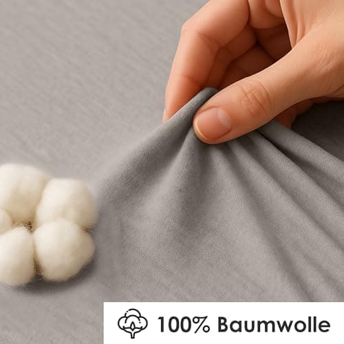 Jersey-Spannbettlaken / Spannbetttuch – 100% Baumwolle, 180x200–200x200 cm