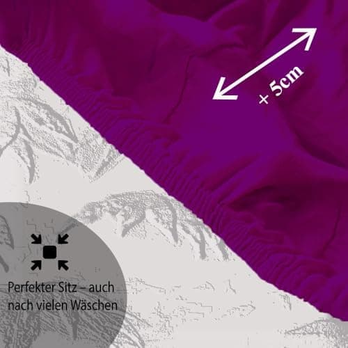 120x200 cm Jersey-Spannbettlaken – 100% Baumwolle, Weiß