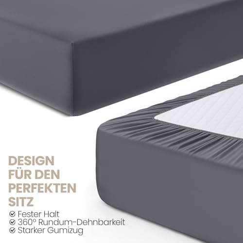 Utopia Bedding 2er-Set Spannbettlaken 140 x 200 cm – OEKO-TEX MADE IN GREEN zertifiziert – 35 cm Tiefe Tasche