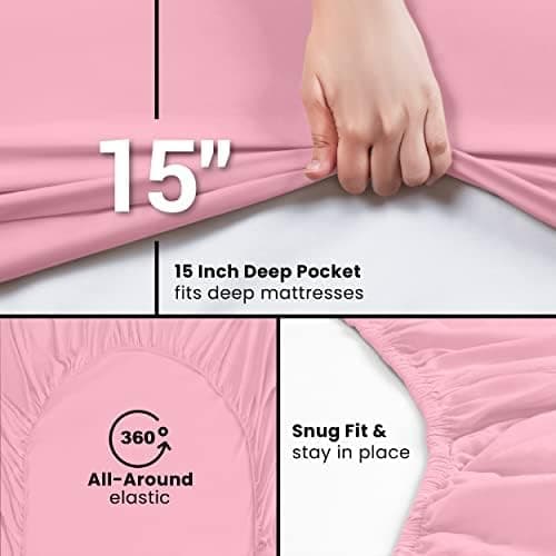 Utopia Bedding 2er-Set Spannbettlaken 140 x 200 cm – OEKO-TEX MADE IN GREEN zertifiziert – 35 cm Tiefe Tasche