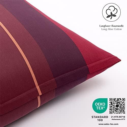 2er-Set Kissenbezüge 40 x 80 cm – Renforcé, 100% Baumwolle, superweich mit Reißverschluss, Babyrosa