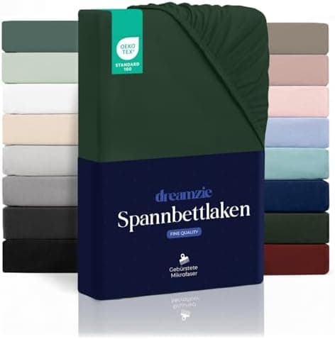 Dreamzie Spannbettlaken 120x200 cm – 100% Mikrofaser, Hoher Steg bis 35 cm