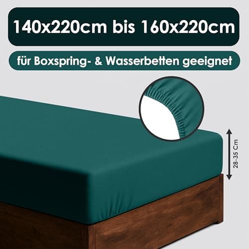 Jersey-Spannbettlaken / Spannbetttuch – 100% Baumwolle, 180x200–200x200 cm