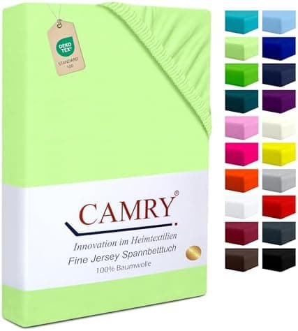 Camry Spannbettlaken 180x200–200x200 cm – Baumwoll‑Jersey Orange
