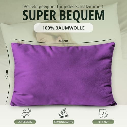 NatureMark Jersey Kissenbezüge – weich & atmungsaktiv, hautfreundlich – 40x40 cm, Anthrazit