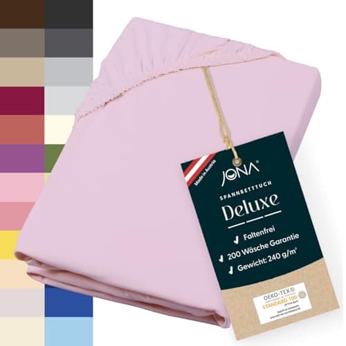Spannbettlaken Deluxe Hotelqualität – 100% Baumwoll-Jersey, 240 g/m² – 180–200 x 200–220 cm
