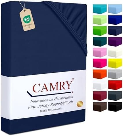 Camry Spannbettlaken 180x200–200x200 cm – Baumwoll‑Jersey Orange