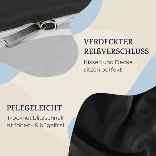 sleepwise Bettwäsche 135x200 Mikrofaser – ÖKO‑TEX zertifiziert, bügelfrei & knitterfrei, 2‑tlg. (inkl. 80x80 cm Kissenbe