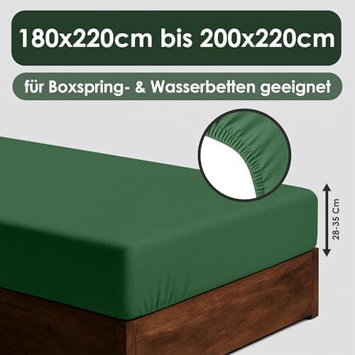 Jersey-Spannbettlaken / Spannbetttuch – 100% Baumwolle, 180x200–200x200 cm