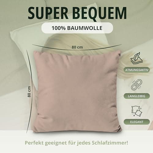NatureMark Jersey Kissenbezüge – weich & atmungsaktiv, hautfreundlich – 40x40 cm, Anthrazit