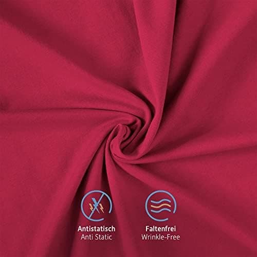 Komfortec Kissenbezüge 2er Set – 100% Baumwolle Premium Jersey (150 g/m²), superweich – OEKO‑TEX STANDARD 100