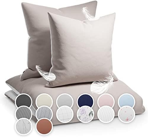 sleepwise Bettwäsche 135x200 Mikrofaser – ÖKO‑TEX zertifiziert, bügelfrei & knitterfrei, 2‑tlg. (inkl. 80x80 cm Kissenbe