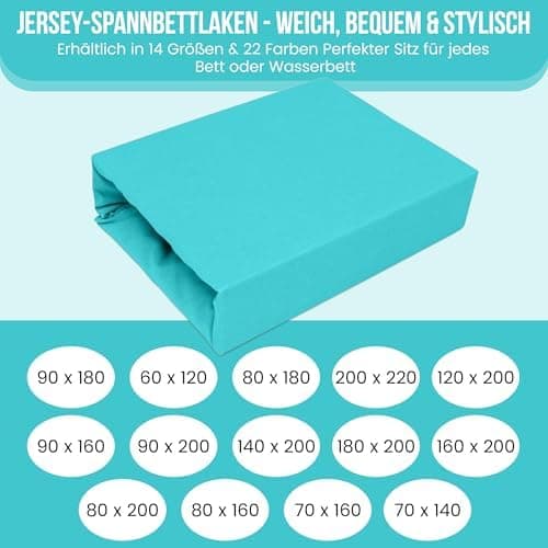 Elastisches Jersey-Spannbettlaken 90x180 cm – 100% Baumwolle, kuschelig warm