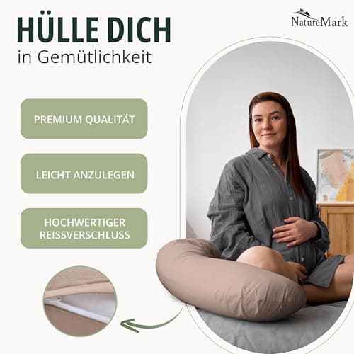NatureMark Jersey Kissenbezüge – weich & atmungsaktiv, hautfreundlich – 40x40 cm, Anthrazit