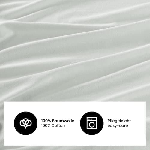 Jersey-Spannbettlaken 100% Baumwolle 180×200–200×200 cm