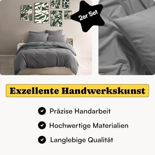 Perkal Kissenbezug Set 40x80 cm (2er) – 100% Bio-Baumwolle