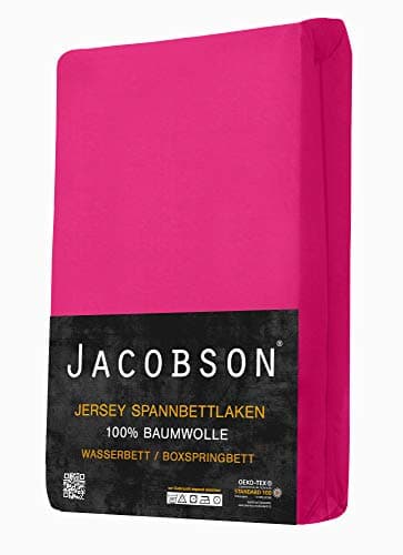 Jacobson Spannbettlaken für Wasserbett & Boxspringbett – 180 × 200 bis 200 × 220 cm
