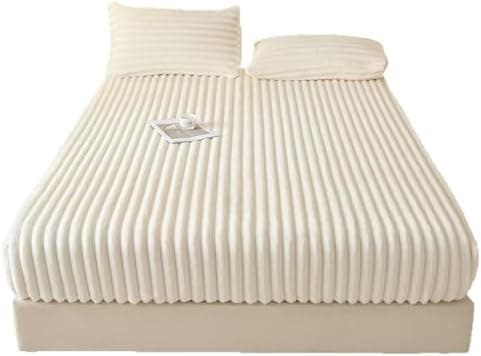 Premium Plüsch-Spannbettlaken 120x200 cm (für Matratzhöhe 5–28 cm) – weich & hautfreundlich, inkl. Kissenbezug-Paar