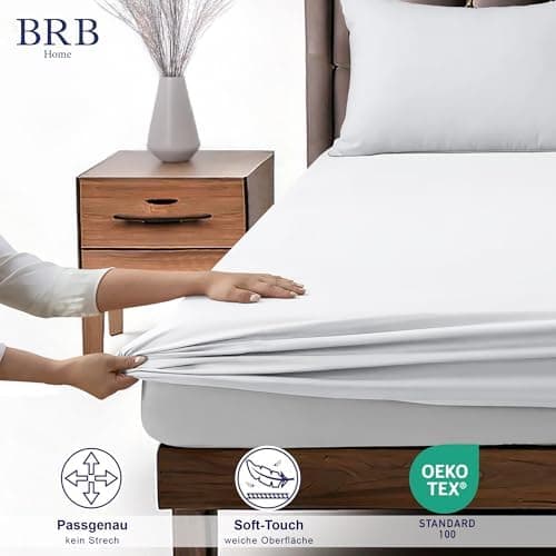 Spannbettlaken 90×200 cm – 100% Baumwolle (Oeko‑TEX) – für dicke Matratzen bis 27 cm