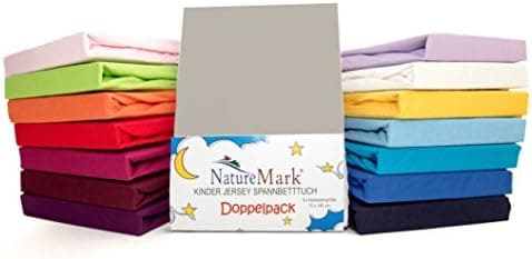 NatureMark Jersey-Spannbettlaken – 100% Baumwolle, 120 x 200 cm (Schoko Braun)