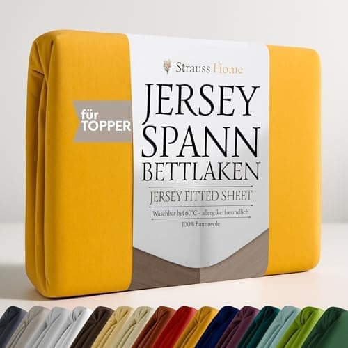 Jersey-Spannbettlaken / Spannbetttuch – 100% Baumwolle, 180x200–200x200 cm