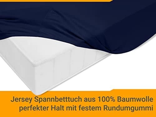 Jersey-Spannbetttuch – 100% Baumwolle, 180–200 x 200 cm