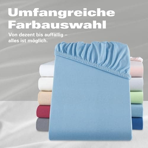 BaSaTex Bio-Jersey Spannbettlaken 120x200 cm – 100% Bio-Baumwolle, GOTS-zertifiziert – Taupe