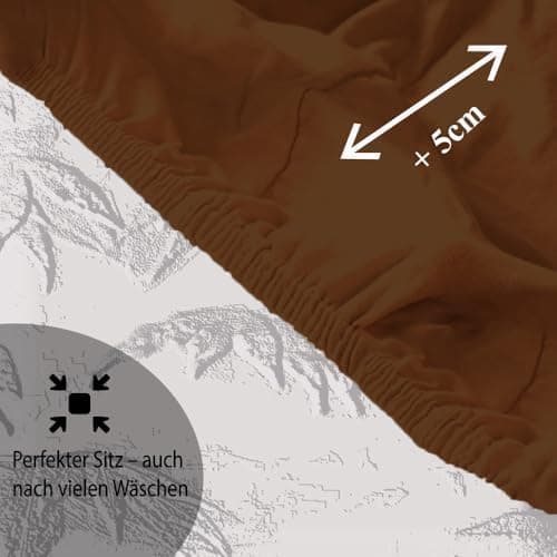 120x200 cm Jersey-Spannbettlaken – 100% Baumwolle, Weiß