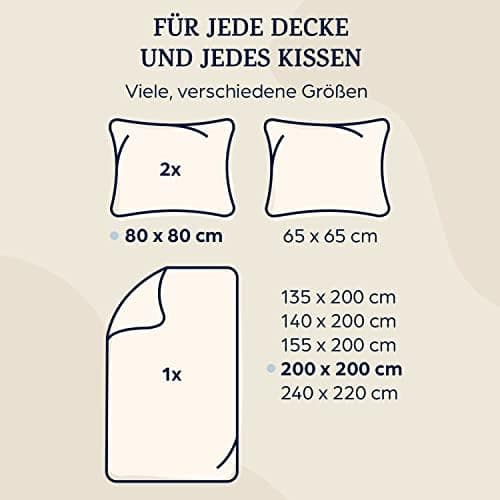 sleepwise Bettwäsche 135x200 Mikrofaser – ÖKO‑TEX zertifiziert, bügelfrei & knitterfrei, 2‑tlg. (inkl. 80x80 cm Kissenbe