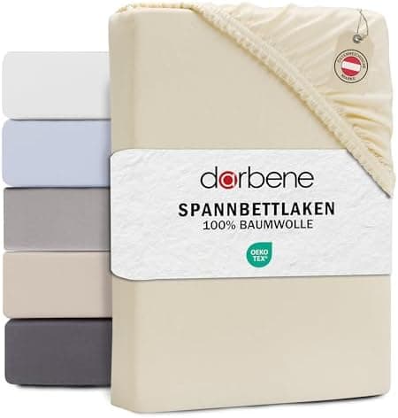Spannbettlaken 140x200 cm – Jersey Baumwolle, Oeko‑TEX zertifiziert