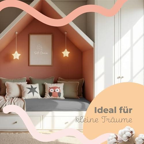 Soft Dream Spannbettlaken 90x200 cm Dunkelgrau – 100% gekämmte Baumwolle Jersey – für Kinder- & Juniorbett