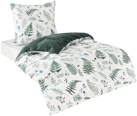 BEDSURE Bettwäsche-Set 135x200 (4-teilig) – Wendebettwäsche OEKO-TEX STANDARD 100 mit Reißverschluss, 2×80x80 Kissenbezü