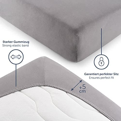 Blumtal® Premium Spannbettlaken 120x200 cm – 100% Baumwolle, OEKO‑TEX® STANDARD 100 – für Matratzen bis 25 cm