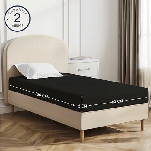 Dreamzie Spannbettlaken 90x190/200 cm – 100% Jersey‑Baumwolle, OEKO‑TEX STANDARD 100