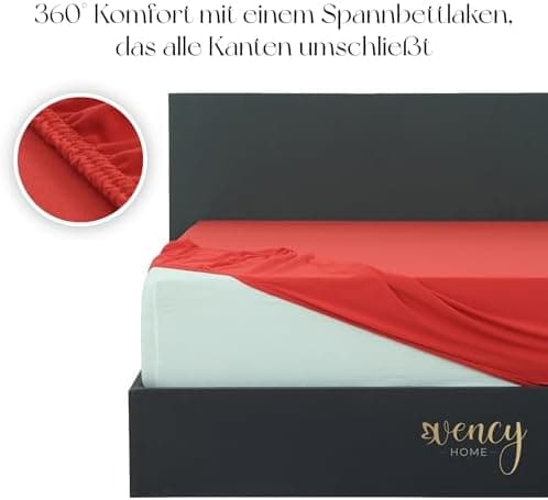 Vency Spannbettlaken 90x200 cm (bis 25 cm Matratzenhöhe) – 100% Baumwolle, Weiß