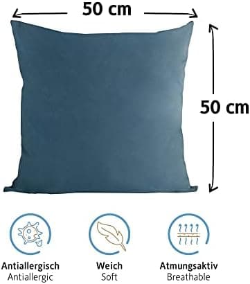 Komfortec Kissenbezüge 2er Set – 100% Baumwolle Premium Jersey (150 g/m²), superweich – OEKO‑TEX STANDARD 100