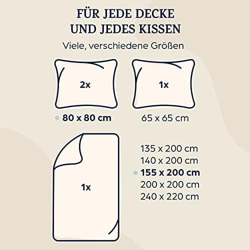sleepwise Bettwäsche 135x200 Mikrofaser – ÖKO‑TEX zertifiziert, bügelfrei & knitterfrei, 2‑tlg. (inkl. 80x80 cm Kissenbe