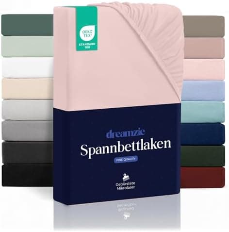 Dreamzie Spannbettlaken 120x200 cm – 100% Mikrofaser, Hoher Steg bis 35 cm