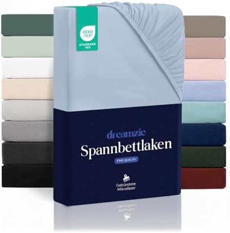Dreamzie Spannbettlaken 120x200 cm – 100% Mikrofaser, Hoher Steg bis 35 cm