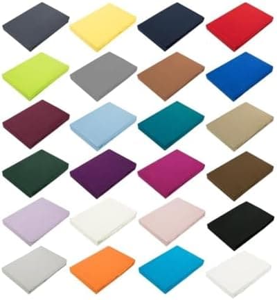 EXKLUSIV HEIMTEXTIL Jersey-Spannbettlaken 90–100 x 200 cm, bis 25 cm Matratzenhöhe – 100% Baumwolle, Öko‑Tex zertifizier