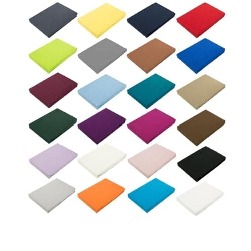 EXKLUSIV HEIMTEXTIL Jersey-Spannbettlaken 90–100 x 200 cm, bis 25 cm Matratzenhöhe – 100% Baumwolle, Öko‑Tex zertifizier