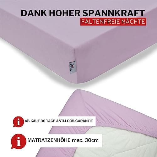 Spannbettlaken 90x200 – Jersey 100% gekämmte Baumwolle, passend für Matratzen bis 30 cm