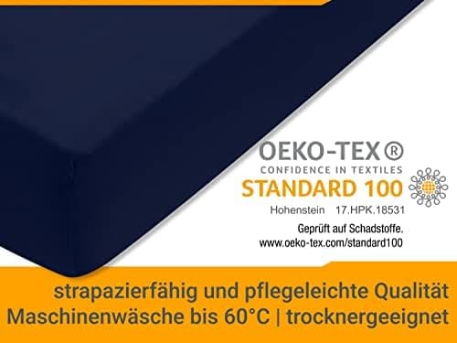 Jersey-Spannbetttuch – 100% Baumwolle, 180–200 x 200 cm