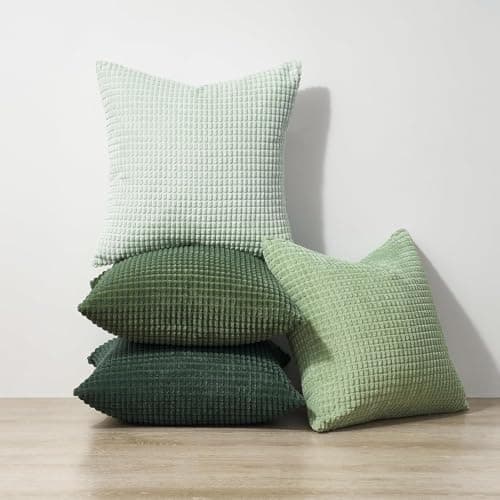 Topfinel Kissenbezüge 40x40 cm 4er-Set Rosa – Cord-Optik, flauschig, GRS‑zertifiziert