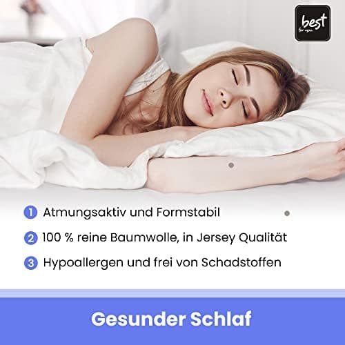 Best for Kids Spannbettlaken – 100% Baumwolle Jersey, 90 x 200 cm (Violett) – In 22 Farben & 9 Größen