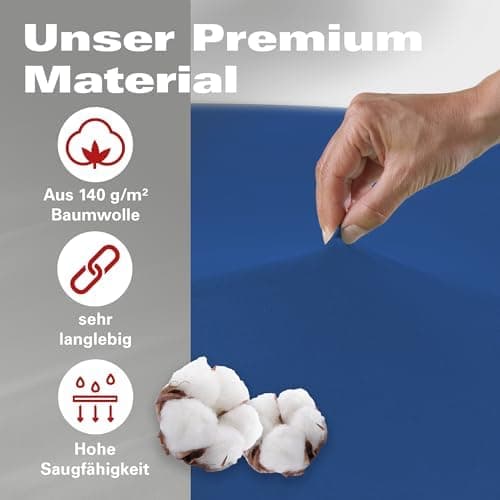 BaSaTex Bio-Jersey Spannbettlaken 120x200 cm – 100% Bio-Baumwolle, GOTS-zertifiziert – Taupe