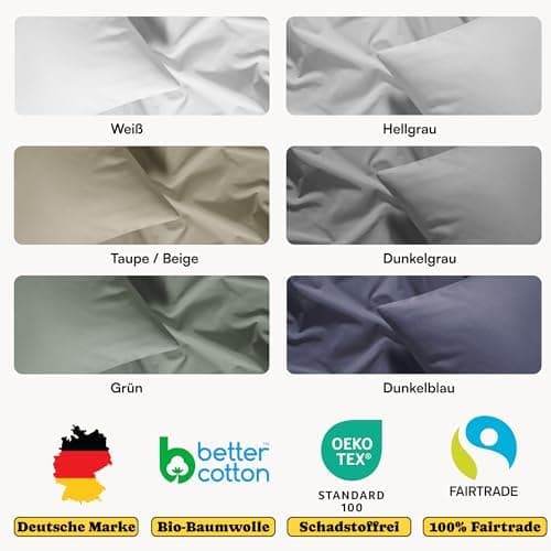 Perkal Kissenbezug Set 40x80 cm (2er) – 100% Bio-Baumwolle