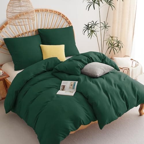 WAVVE Bettwäsche 135x200 – 4‑teiliges Mikrofaser‑Set Anthrazit (inkl. 2×80×80 cm Kissenbezüge) mit Reißverschluss, OEKO‑