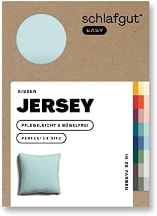 Schlafgut Easy Jersey Kissenbezug 40 x 40 cm – 100% Baumwolle, superweich & atmungsaktiv, Green Mid